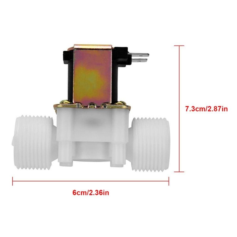 Solenoid Valve G3/4 Thread DC 12V DN20 Plastic Solenoid Valve