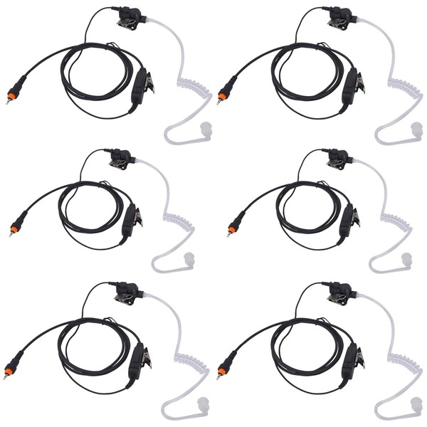 Pdflie Walkie Talkie Surveillance Headset Acoustic Earpiece with Mic for