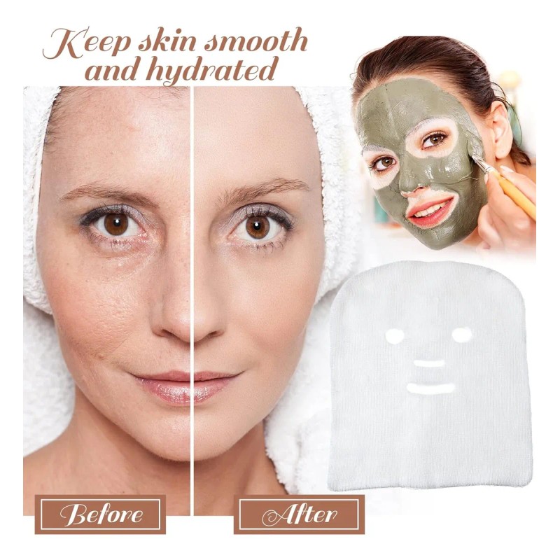 Mascarilla Gasa Algodón Faciales Cuidado