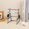 BOXOB Funny Barbell Rack Pen Holder, Mini Squat Rack Pen