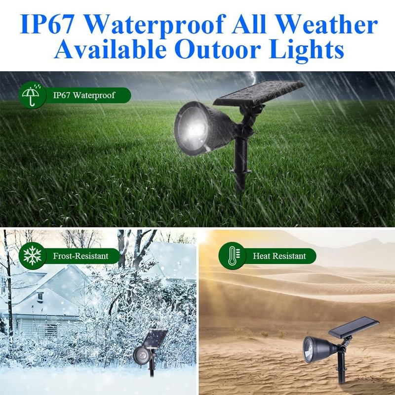 Solar Outdoor Spot Light Easy Installation IP67 Waterproof Solar Powered