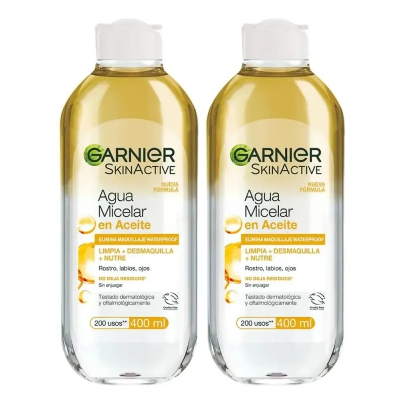Pack X2 Agua Micelar En Aceite 400mL Garnier Skin Active