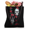Love Decorated with Rose and Skull Tote Bag