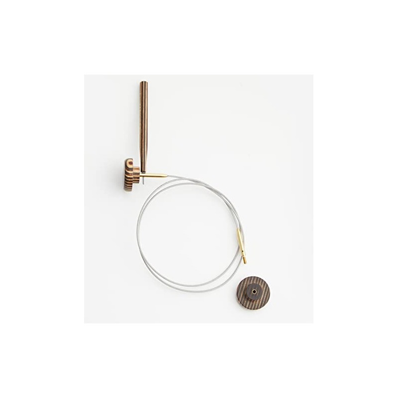 Lantern Moon INTR Swivel Cords Stainless, Dark Brown