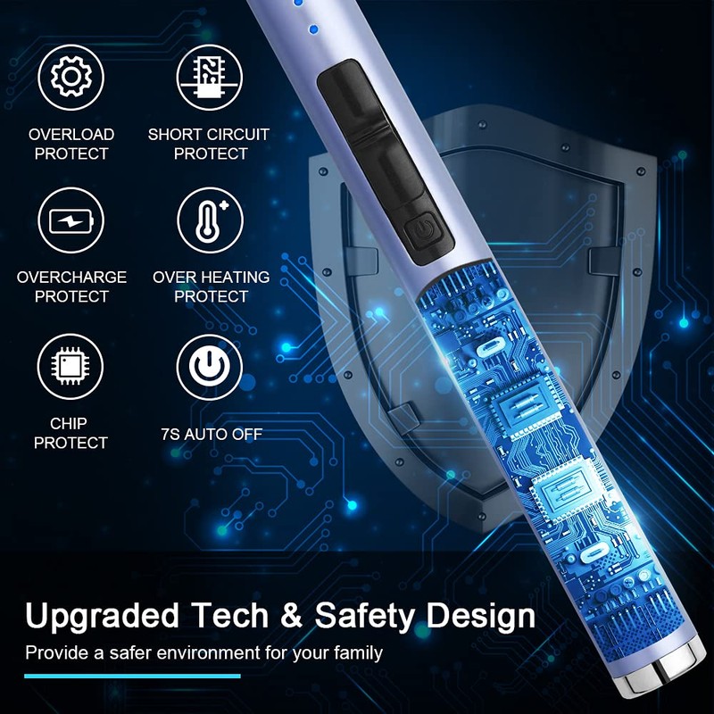 ARECTECH Rechargeable Electric Candle Lighter Arc Plasma Windproof Lighter for