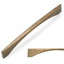 Amerdeco 10 Pack Antique Brass Cabinet Pulls 6.3 Inch(160MM) Hole Centers Kitchen Cabinet Handles for Cabinets Cupboard Handles Drawer Pulls ZH0085