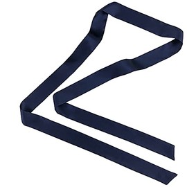 LSHARON Seidenschal für Damen, 100 % Maulbeerseide, dünner Schal, Boyfriend-Krawatte, Halsband, 200 cm x 4 cm, marineblau, 180cmL* 3cmW