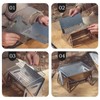 JDIEOQA Folding Campfire-Grill, Portable Stainless Steel Grate Barbeque Grill Small