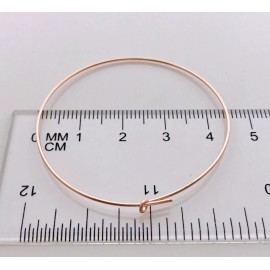 Unbranded 4pcs 45mm 14k ROSE gold filled round beading hoop earring earwire E18rg