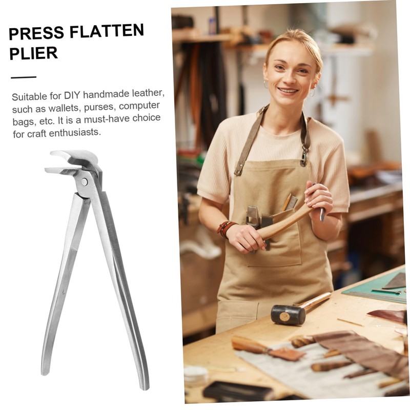 LALAFINA Flat-Nose Plier Leather Craft Flatten Plier Clamp Professional Design