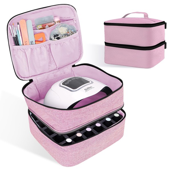 ALSLEA Estuche de almacenamiento organizador de esmalte de uñas, organizadores