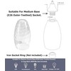 GO&SO 2-Pack Hand Blown Water Ripple Art Glass Lamp Shade