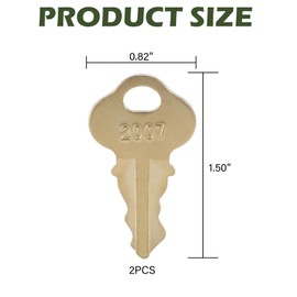 2PCS H2007 Lock Switch Keys for Soda Fountain Beverage Dispenser