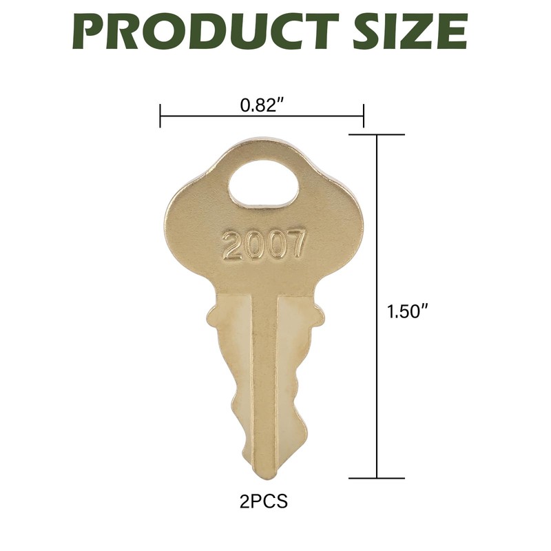 2PCS H2007 Lock Switch Keys for Soda Fountain Beverage Dispenser