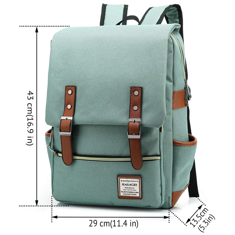 HASAGEI Vintage Unisex Casual School Bag Travel Laptop Backpack Rucksack