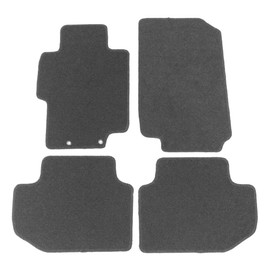 Floor Mats Compatible with 2003-2007 Honda Accord Coupe, Front & Rear Gray/Grey 4PC Nylon Car Floor Carpets Carpet Liner by IKON MOTORSPORTS, 2004 2005 2006