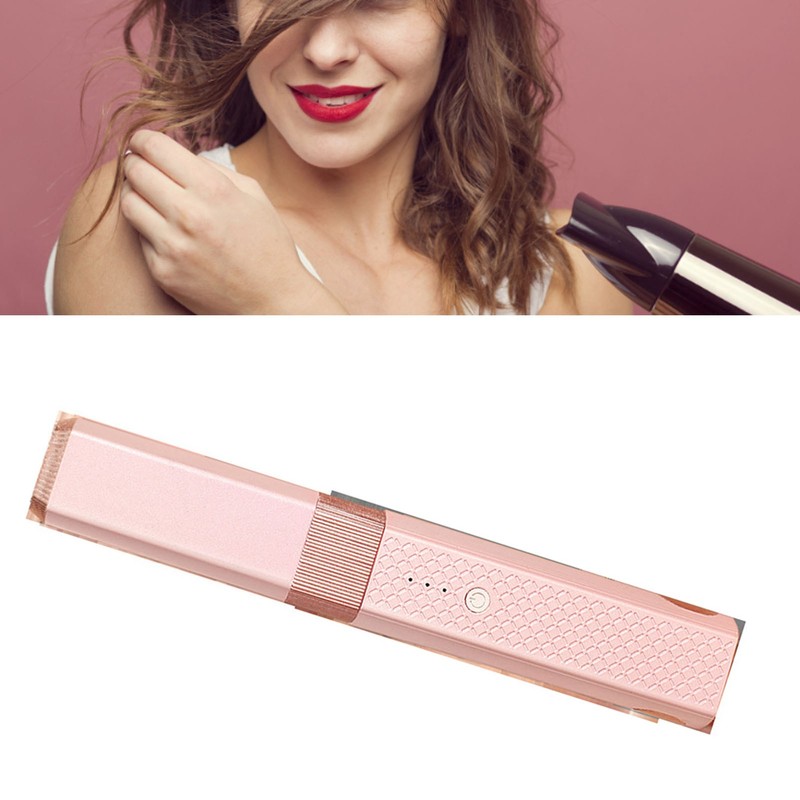 Cordless Hair Straightening Curling Flat Iron Quickly Heating Prevent Damage