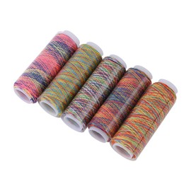 5 Pieces Multicolor Gradient Sashiko Yarn Colorful Fil A Coudre Sewing Quilting Embroidery Thread Bobbins Clothing Accessories