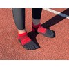 [Spikes] 5-Toe Grip Socks, red/black