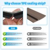 Huakaile 2 Pack Rubber Door Sweep, 39" x 2" Under