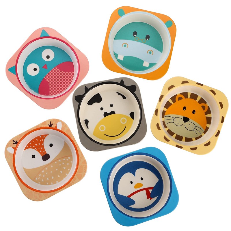 ZEAYEA 6 Pack 10 Oz Small Bowls, Durable Cartoon Bowls