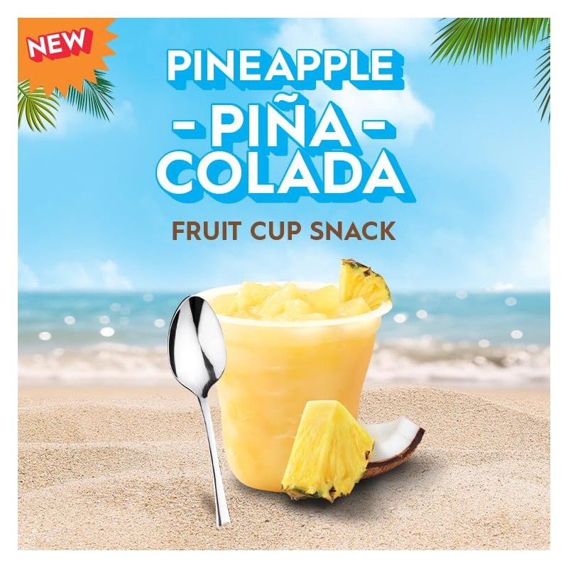 Del Monte Escapes Pineapple Pina Colada, 7 oz Cups, Pack