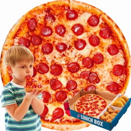 Pepperoni Pizza Blanket Baby Stuff Shower White Elephant Gifts for Kids Throw Blankets Wrap Newborn Swaddle Toddler Boy Girl Party Novelty Gag Pets Soft Fleece 40in