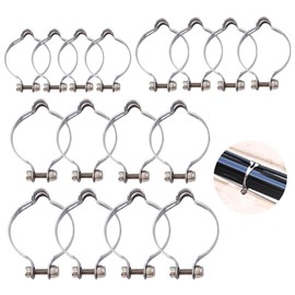 Xmomx 4 Sets of each 25.4/28.6/31.8/34.9mm Metal Ring Firmly to Frame Bike Cable Guide Brake Cable Shift Cable Derailleur Cable Base Guide Clip Fitting Line Tube Housing Durable (Total 16 sets)