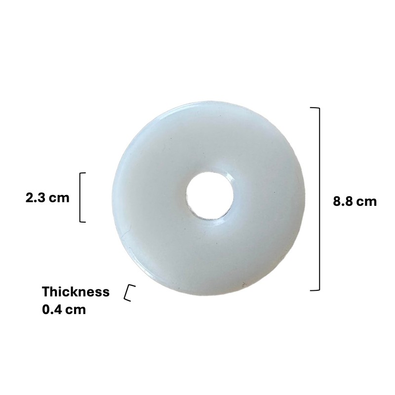 Equine Smile ES3003 Silikon Weiß Gebissscheiben 8.8 cm Pferde Trensenzubehör