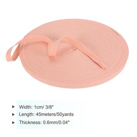 PATIKIL Cotton Twill Tape 3/8 Inch 50 Yards Cotton Ribbon Bias Binding Tape Herringbone Webbing Trim for Sewing Gift Wrapping Craft DIY Cherry Pink