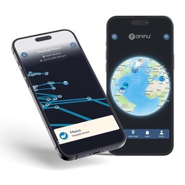 aninu Whale Bracelet with Orca GPS Live Tracking with App, Surfer Bracelet with Whale Fin as Pendant, Fabric Bracelet, Wrap Bracelet, Perfect Gifts for Men and Women, Wool, No Gemstone