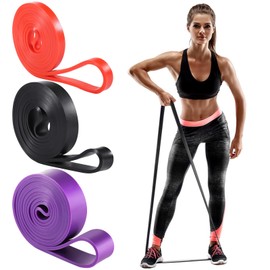 Set of 3 Fitness Bands, 3 Sizes, Resistance Bands, Pull-Up Band, Resistance Band for Strength Training, Powerlifting, Yoga, Fitness, Bodybuilding