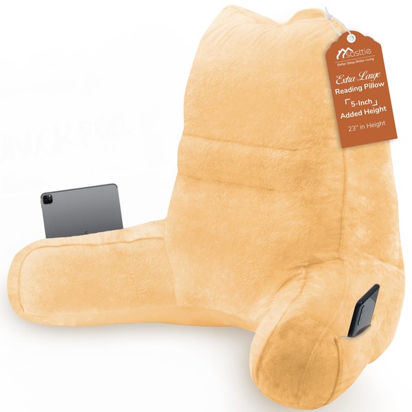 Sasttie Reading Pillow for Bed - 23 Inch, Large Back