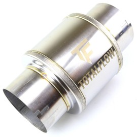 TOTALFLOW 20522N Notched Ends Straight Through Universal Exhaust Muffler | 409 Stainless Steel | 5 Inch Inner Diameter Inlet/Outlet | Diesel Exhaust Muffler