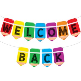 KatchOn, Welcome Back Banner for Classroom Decorations - Large, 10 Feet, No DIY | Back To School Backdrop for First Day of School Decorations | Back To School Banner for Back To School Decorations