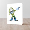 CafePress Tennis Player Dabbing Tennis Racket Greeting Cards Greeting Card