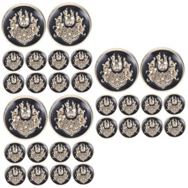 Operitacx 3sets Ewing Clips for Retro Buttons Metal Sewing Buttons Set Clothing Buttons Versatile Sew-on Fasteners for DIY Craft Decorative Suit Buttons Assorted Sizes 10pcs*3