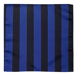 Jacob Alexander Cuadrado de bolsillo escolar a rayas de 1 pulgada, Azul rey, negro, Talla única