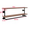 TEDIDUWA Clothes Rack 42in, 2 Tier Wall Mounted Garment Rack