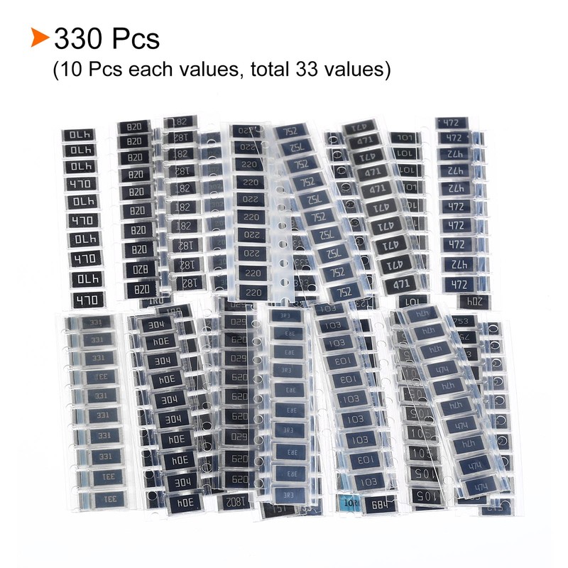 PATIKIL 2512 Surface Mount Device Resistor Kit 1 Set/330pcs 1R-1M