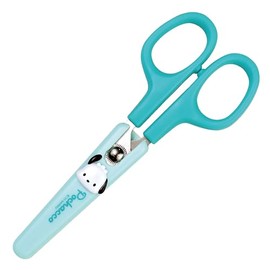 Cute Kitty Friends Figure Safety Scissors with Cover (Mint)