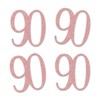 Rose Gold 90 Cut-Out Numbers, 90th Glitter Birthday Party Anniversary