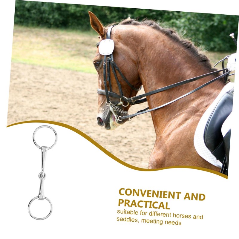 WHAMVOX Durable Stainless Steel Horse Bit Complete Tie Ring Eye