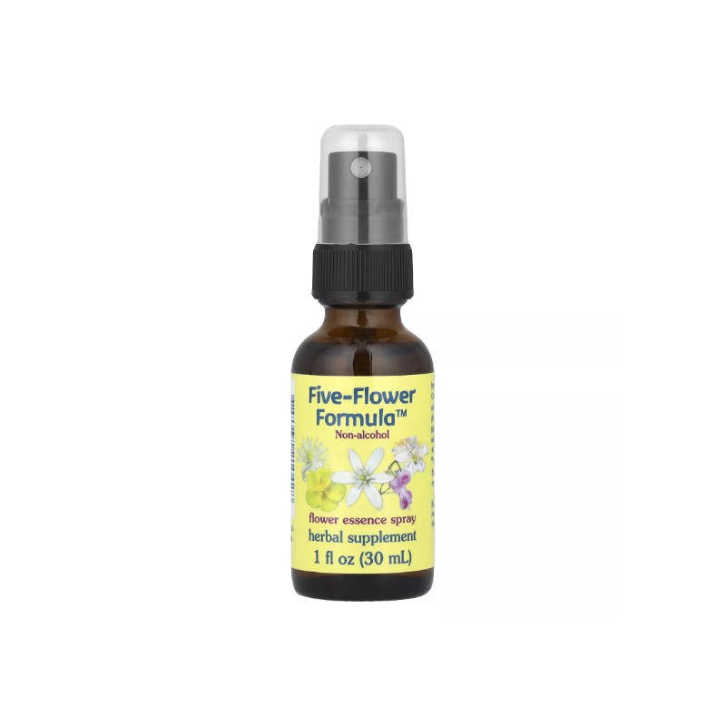 Flower Essence Services Five-Flower Formula Flower Essence Spray Alcohol-Free,