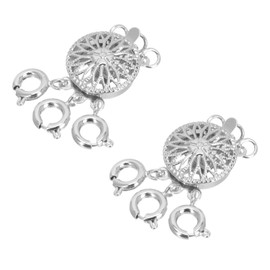 NUOBESTY 8pcs Necklace Separator Clasps for Jewelry Creation Multi-Strand Connector Spring for Layering Necklaces and Accessories