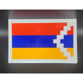 JMT ARTSAKH ARMENIA FLAG STICKER 3X5 w/ Transfer Tape Quality Bumper Vinyl Sticker