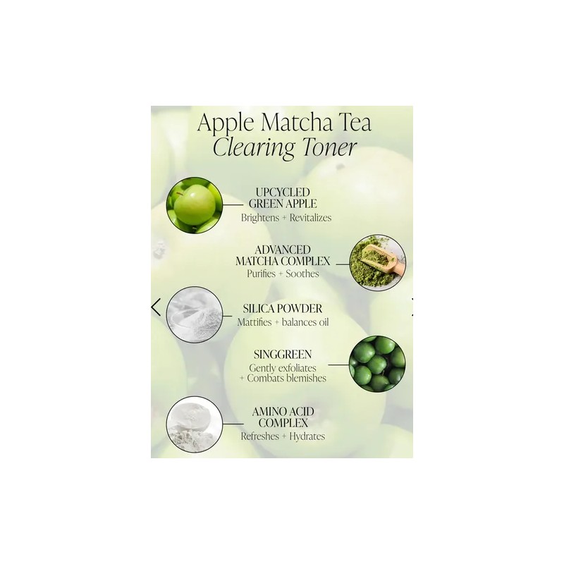 Byroe Tónico Aclarante Facial Matcha Manzana 115ml Todo Tipo Piel
