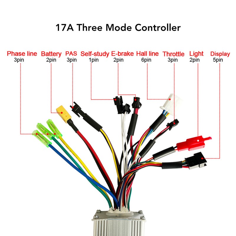 Electric Bike Bicycle Scooter 24V 36V 48V 17A Speed Controller