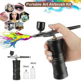 Kit de compresor de aire portátil pistola rociadora de pintura arte en uñas tatuaje aerógrafo