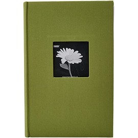 Fabric Frame Cover Photo Album 300 Pockets Hold 4x6 Photos, Herbal Green